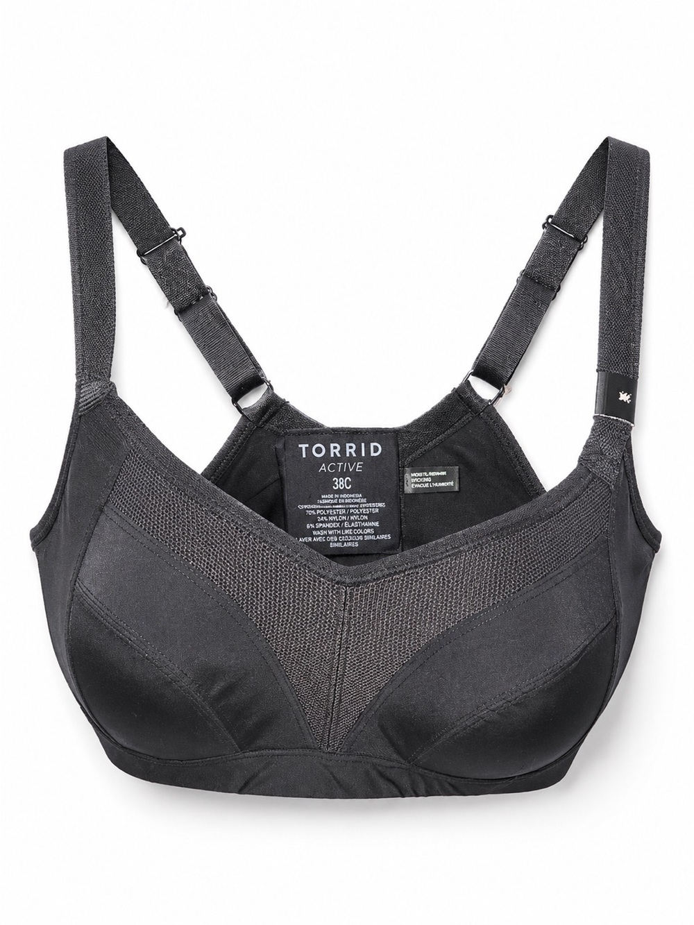 torrid Black Wire-Free Support Sports Bra